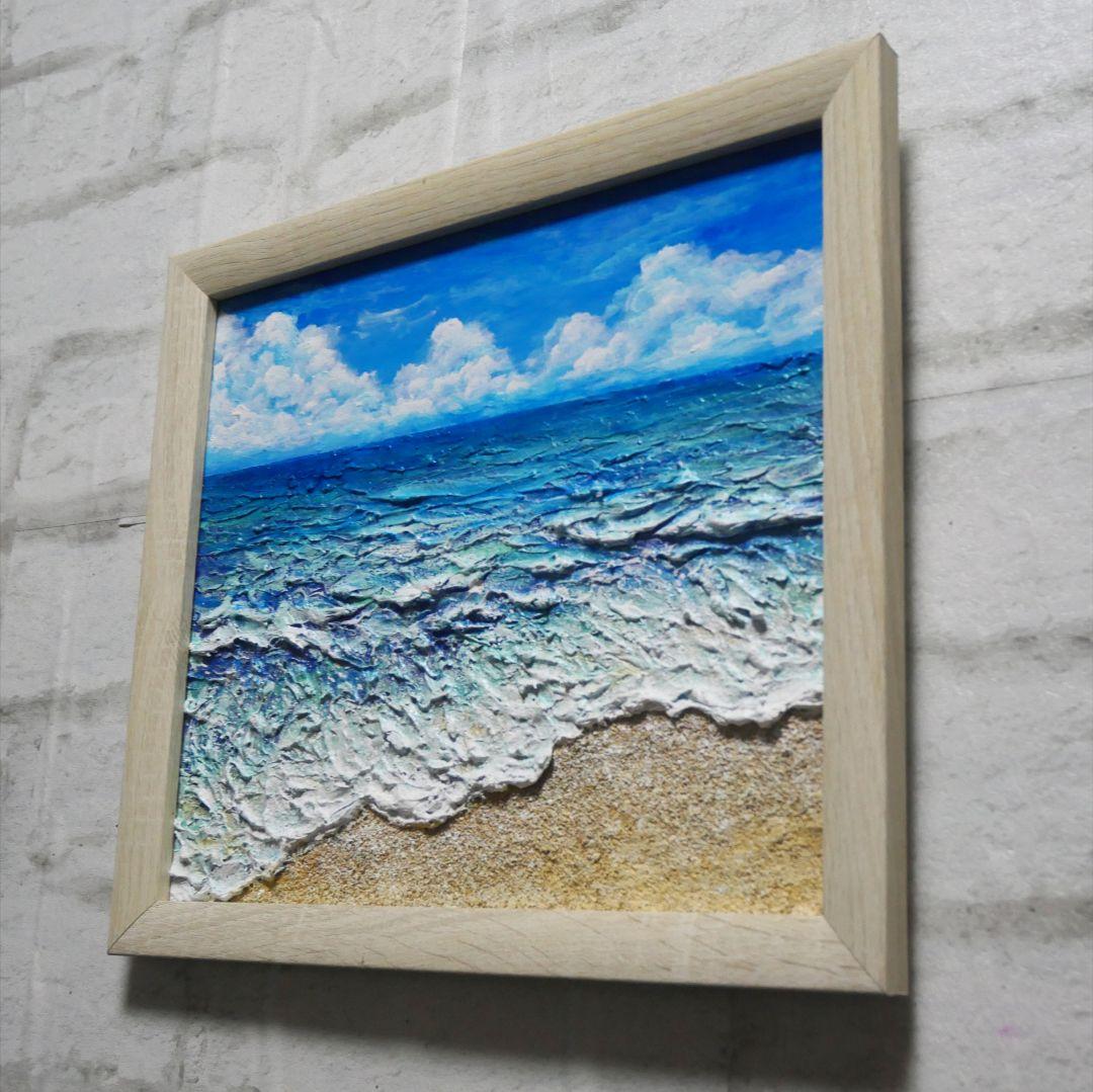 油絵 油彩 油彩画 絵 絵画 【真夏の海】