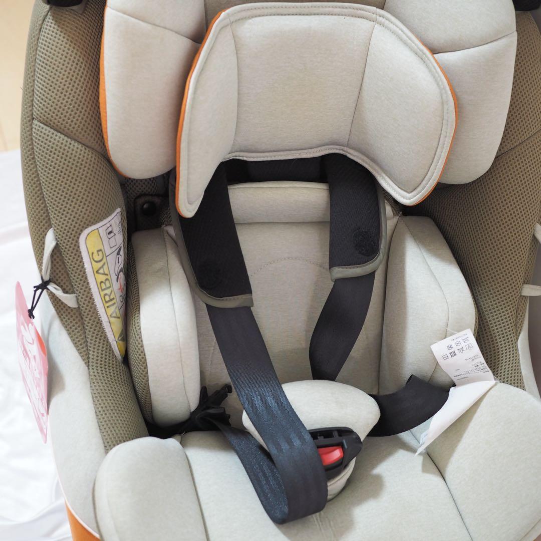 希少 テラコッタ アップリカ　クルリラAC ISOFIX 回転式　シートベルト