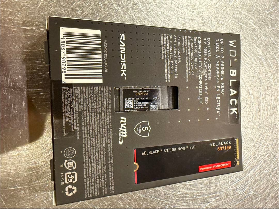 【新品】WD_BLACK SN7100 NVMe SSD - 4 TB