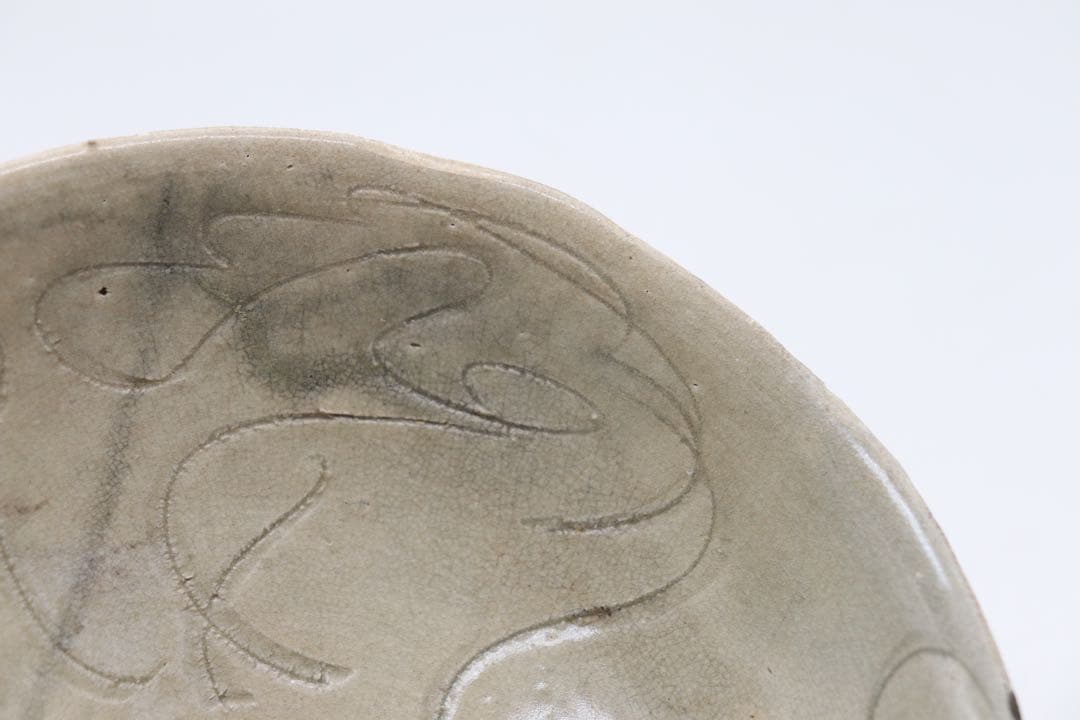 中国　青磁　青磁畫花大碗　海上がり　送料込み0315