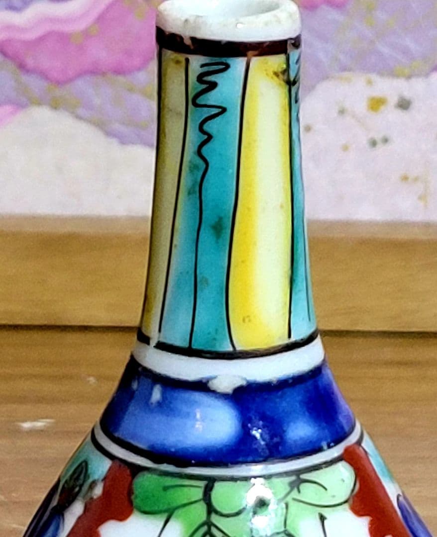 時代物　伊万里焼　色絵、御神酒徳利一対　骨董品、美術品