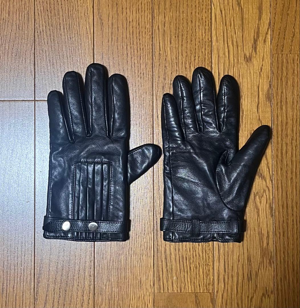 小物 NEU_IN 23AW pleats detail leather gloves