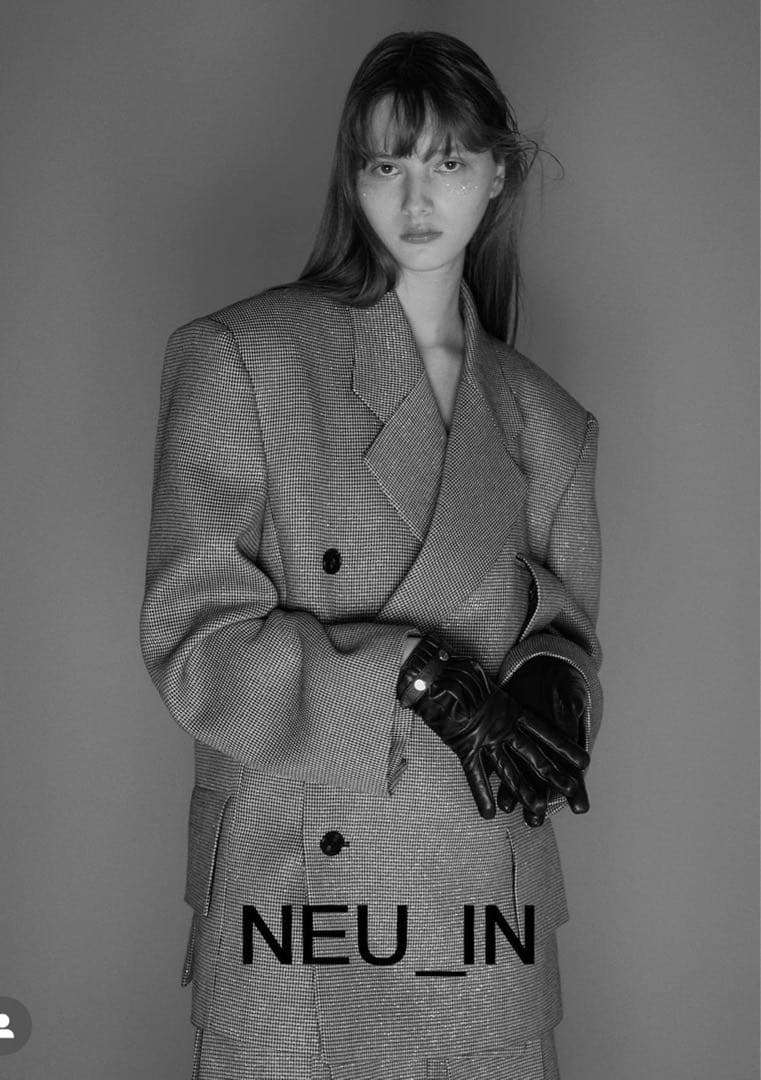 小物 NEU_IN 23AW pleats detail leather gloves