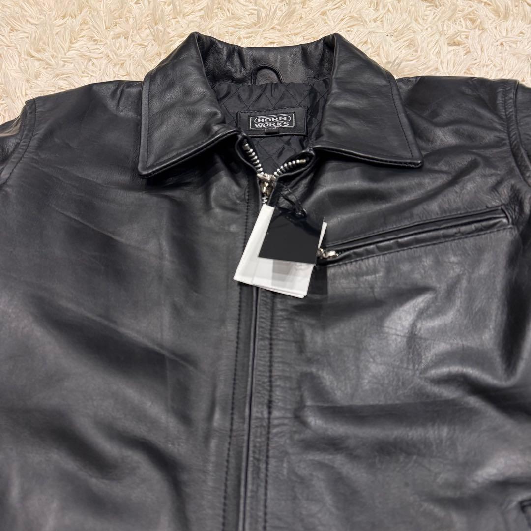 【美品】タグ付き HORN WORKS シングル ライダース ジャケット L