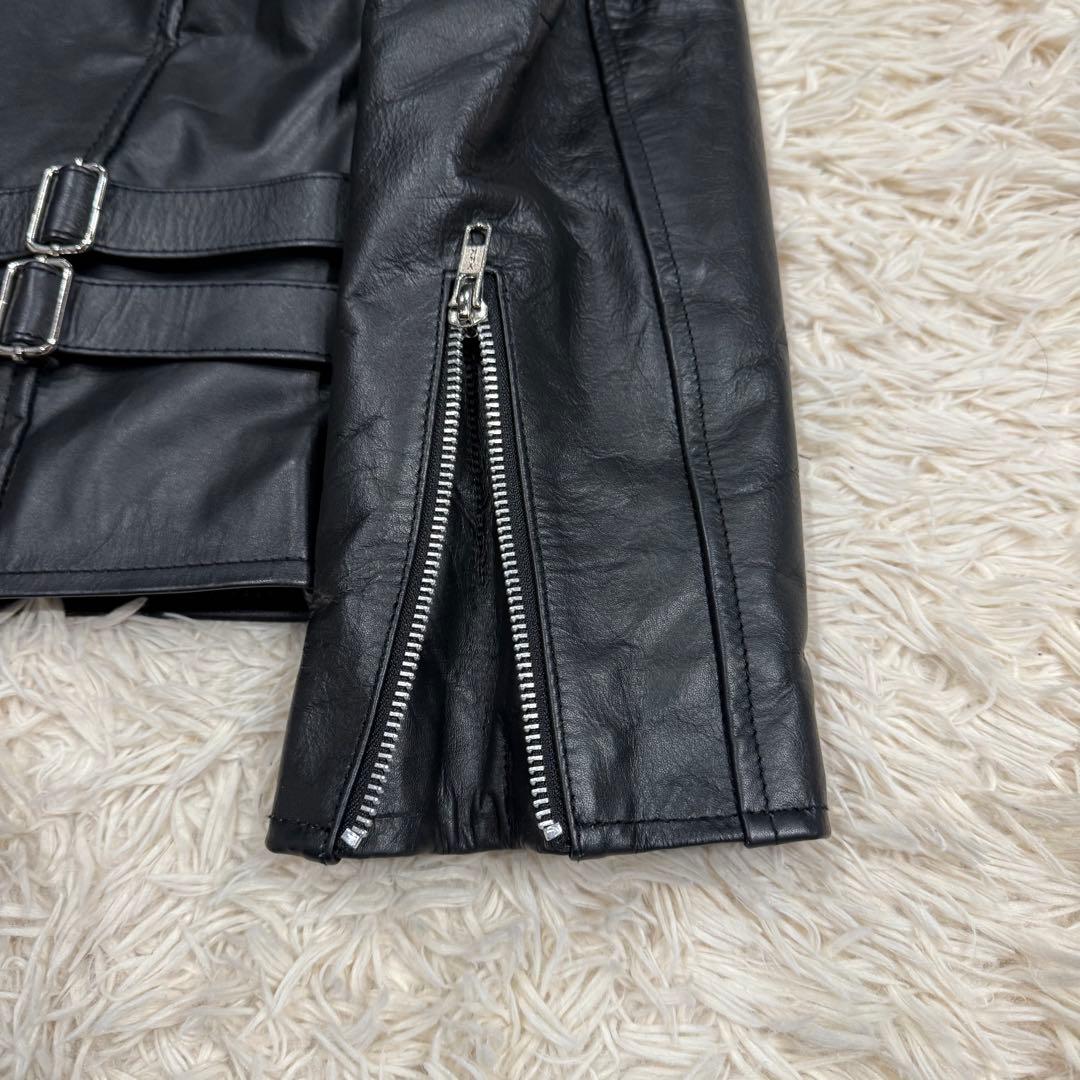 【美品】タグ付き HORN WORKS シングル ライダース ジャケット L