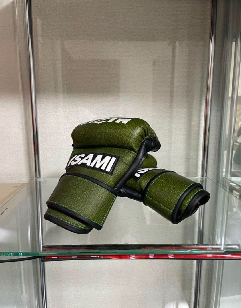 RIZIN ISAMI グリーン オープンフィンガーグローブ　Mサイズ