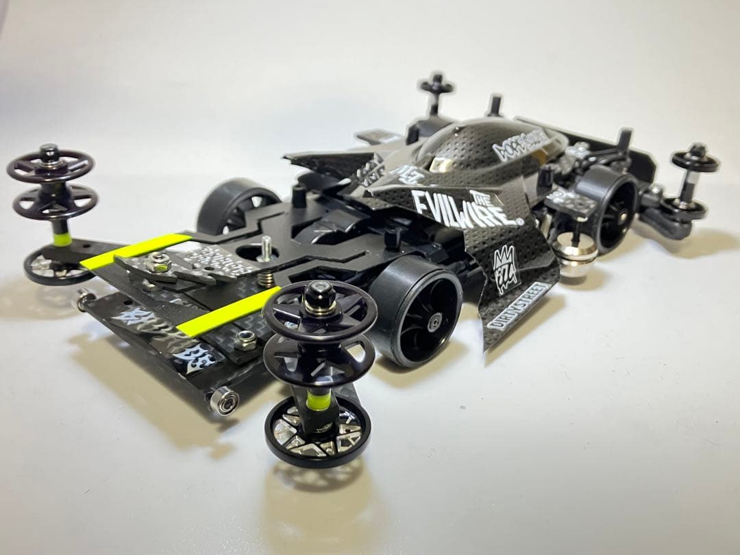 ミニ四駆完成品MSフレキ　サンダーショットMkⅡ カーボンパターン