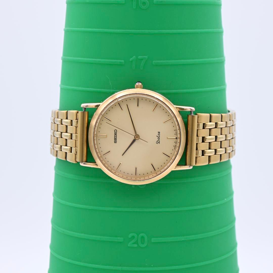 SEIKO セイコー Dolce メンズ 腕時計 ゴールド 新品電池