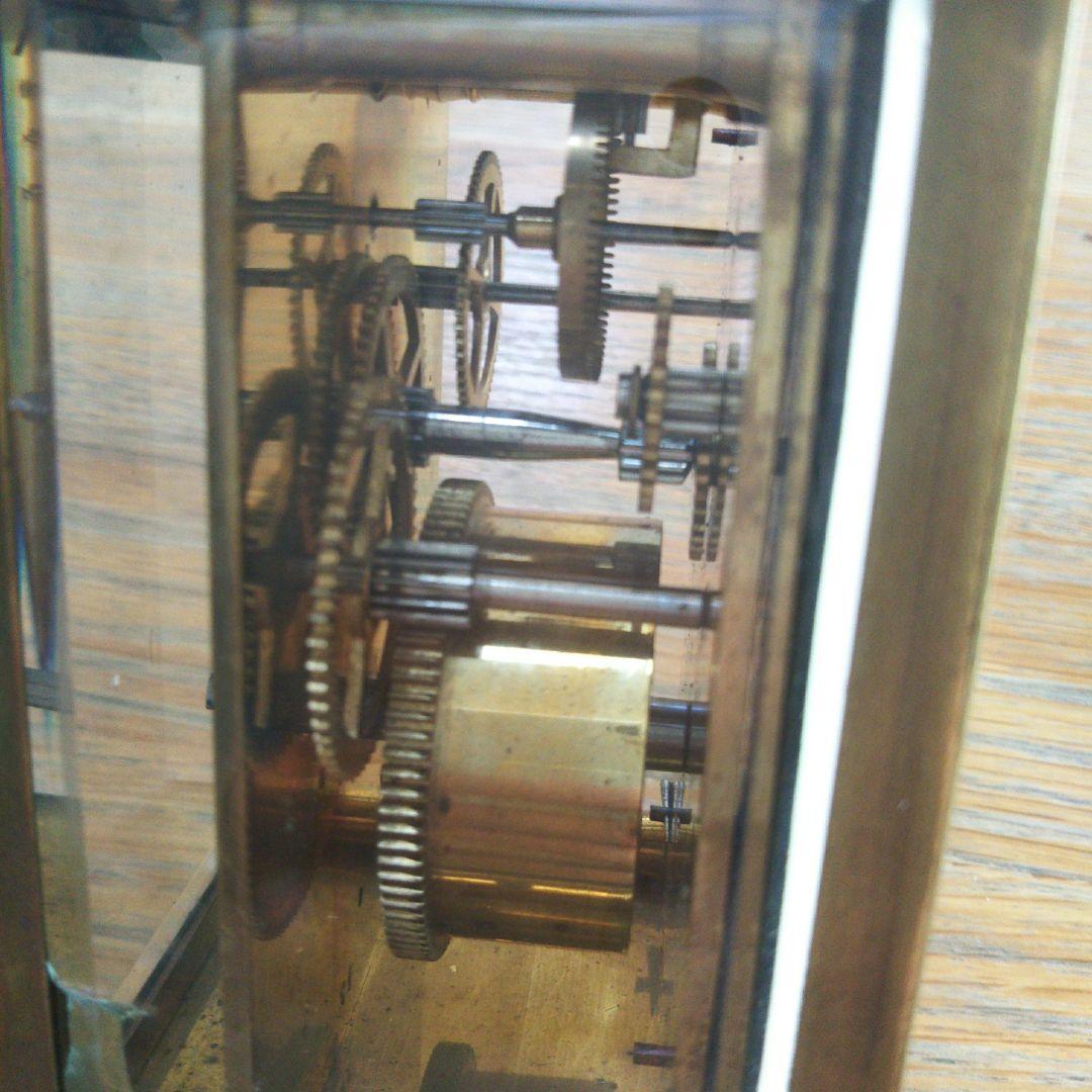 ジャンク品  アンティーク     置時計   ヒビ割れあり フランス製