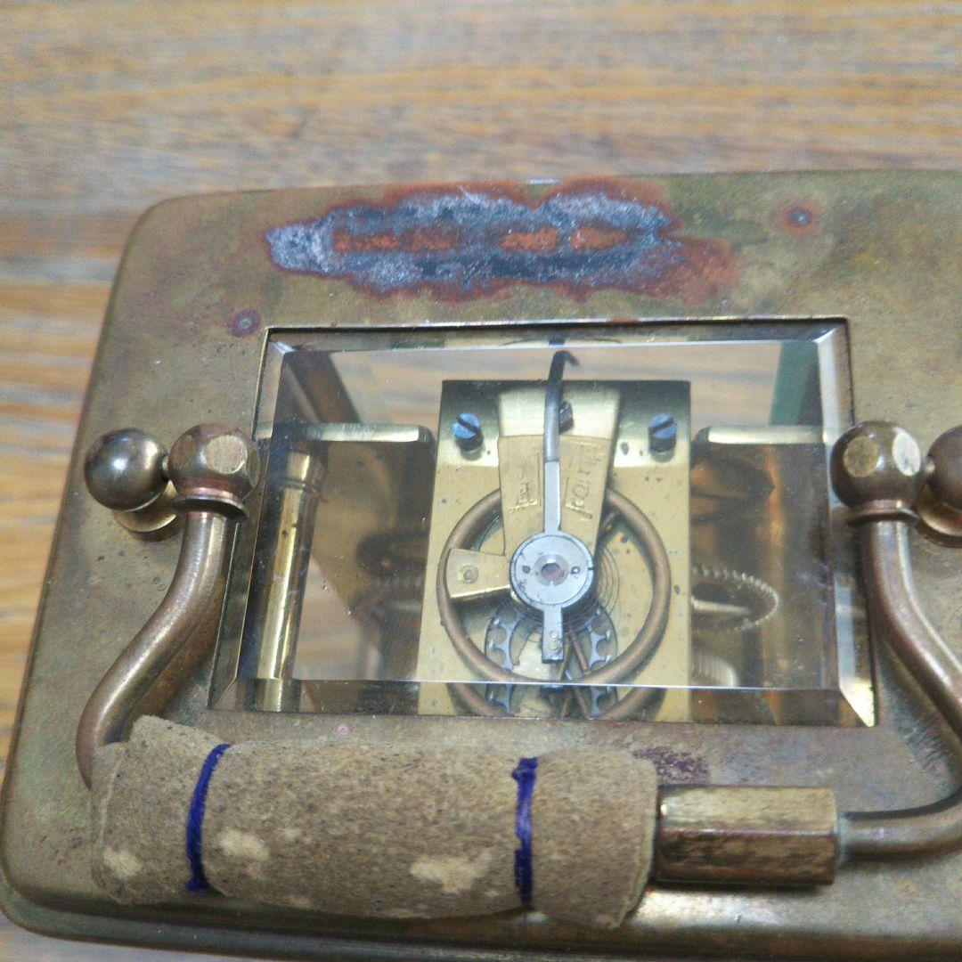 ジャンク品  アンティーク     置時計   ヒビ割れあり フランス製