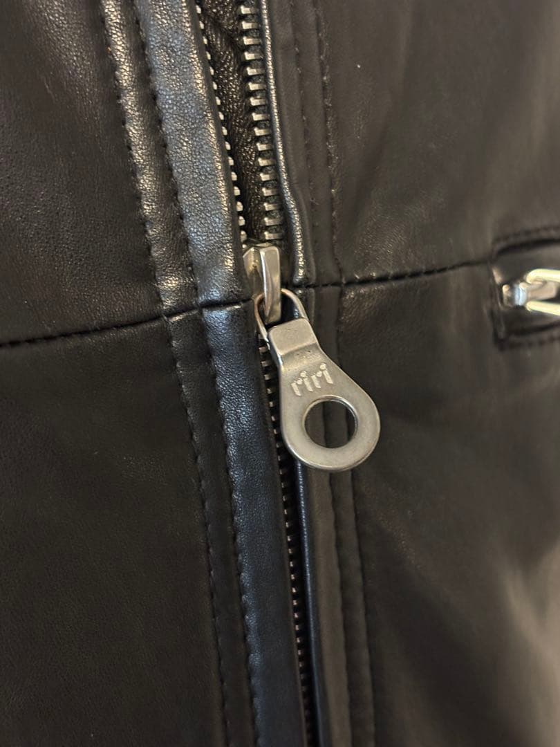 Stussy/レザー/ライダース/ジャケット/革ジャン/シングル/襟付/L/良品