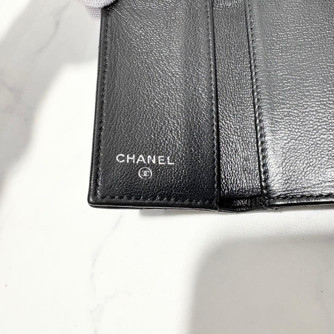 【極美品】CHANEL シャネル　ハーフココ　三つ折り財布　コンパクトウォレット