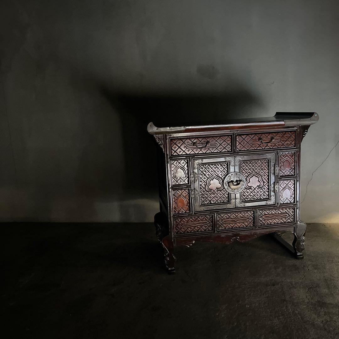 李朝家具　バンダジ　朝鮮家具　オールドヴィンテージ