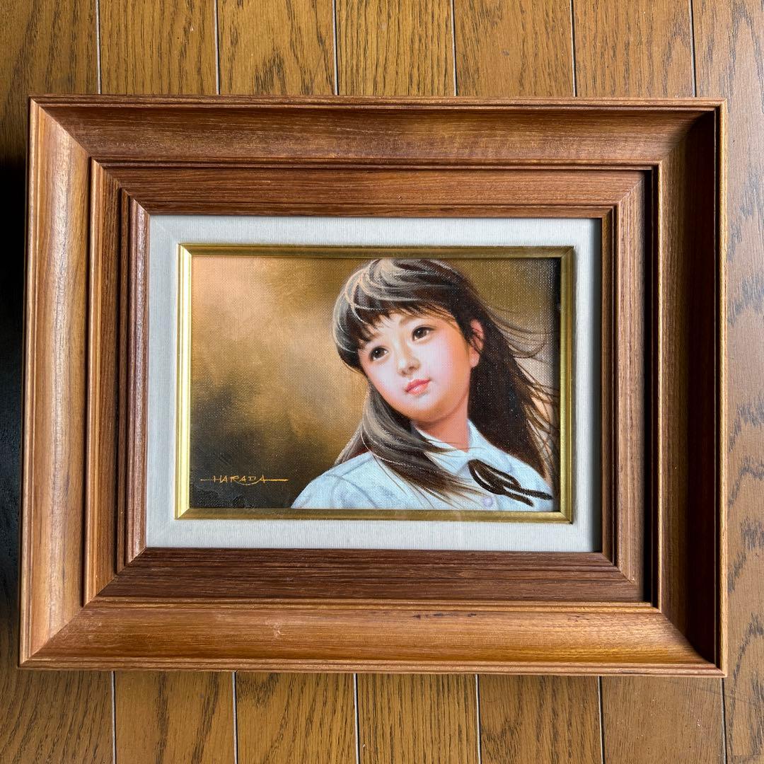 絵画　油彩画　少女　原田優　「希望」