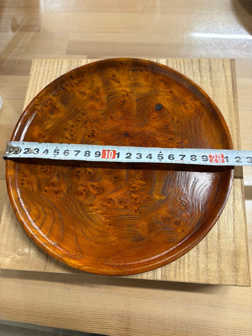 アイヌ　瘤　こぶ　茶菓子盆　拭き漆仕上げ　工芸品　桐箱入り