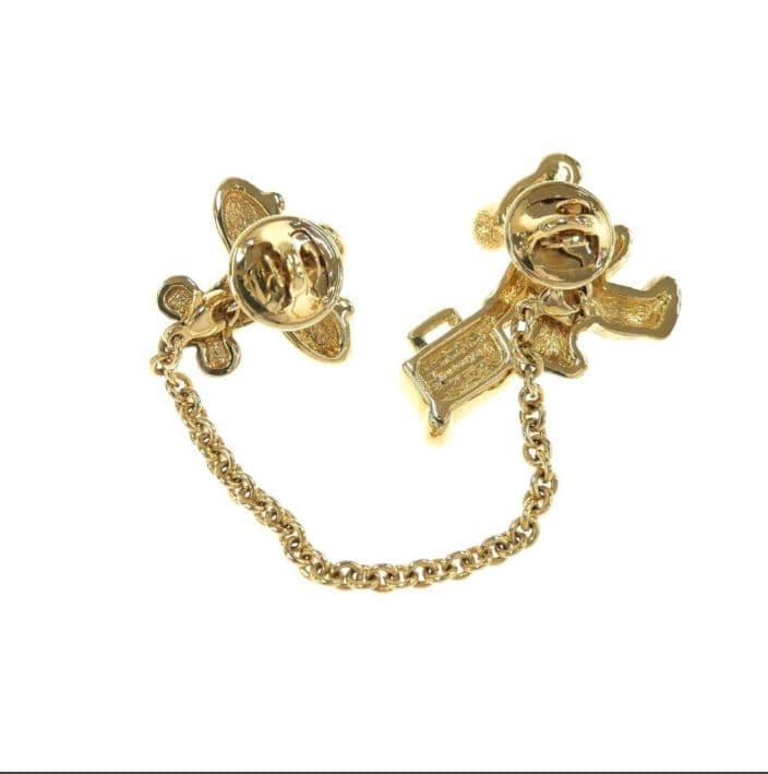 希少Burberrys　バーバリー　くま　ベア　飛行機　ピンバッジ　JAL