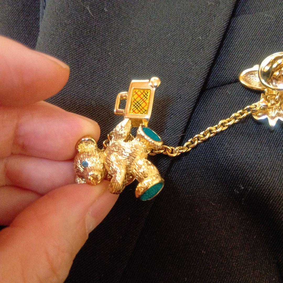 希少Burberrys　バーバリー　くま　ベア　飛行機　ピンバッジ　JAL