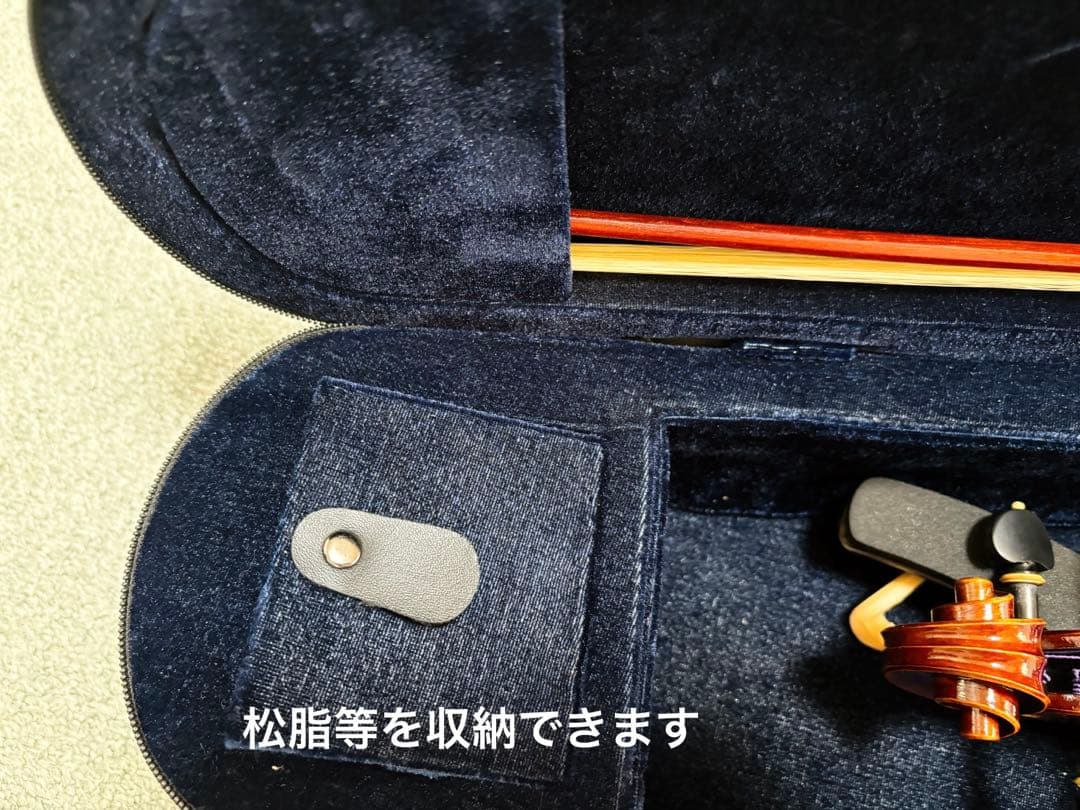 高品質・美品 初心者向け（本体/弓/肩当て/ケース/松脂）セット バイオリン