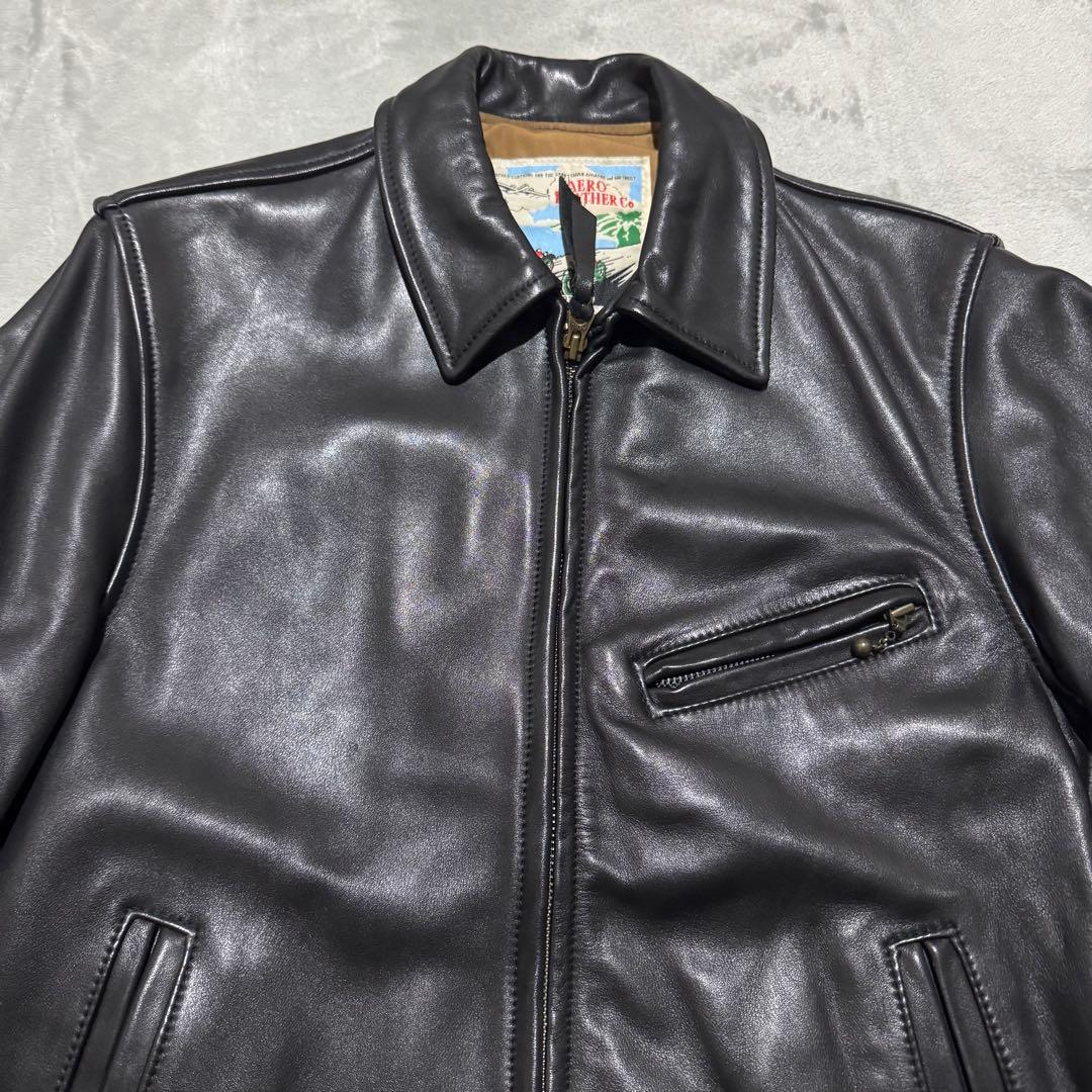 【極美品】AERO LEATHER EDIFICE別注 ホースハイド ブラック