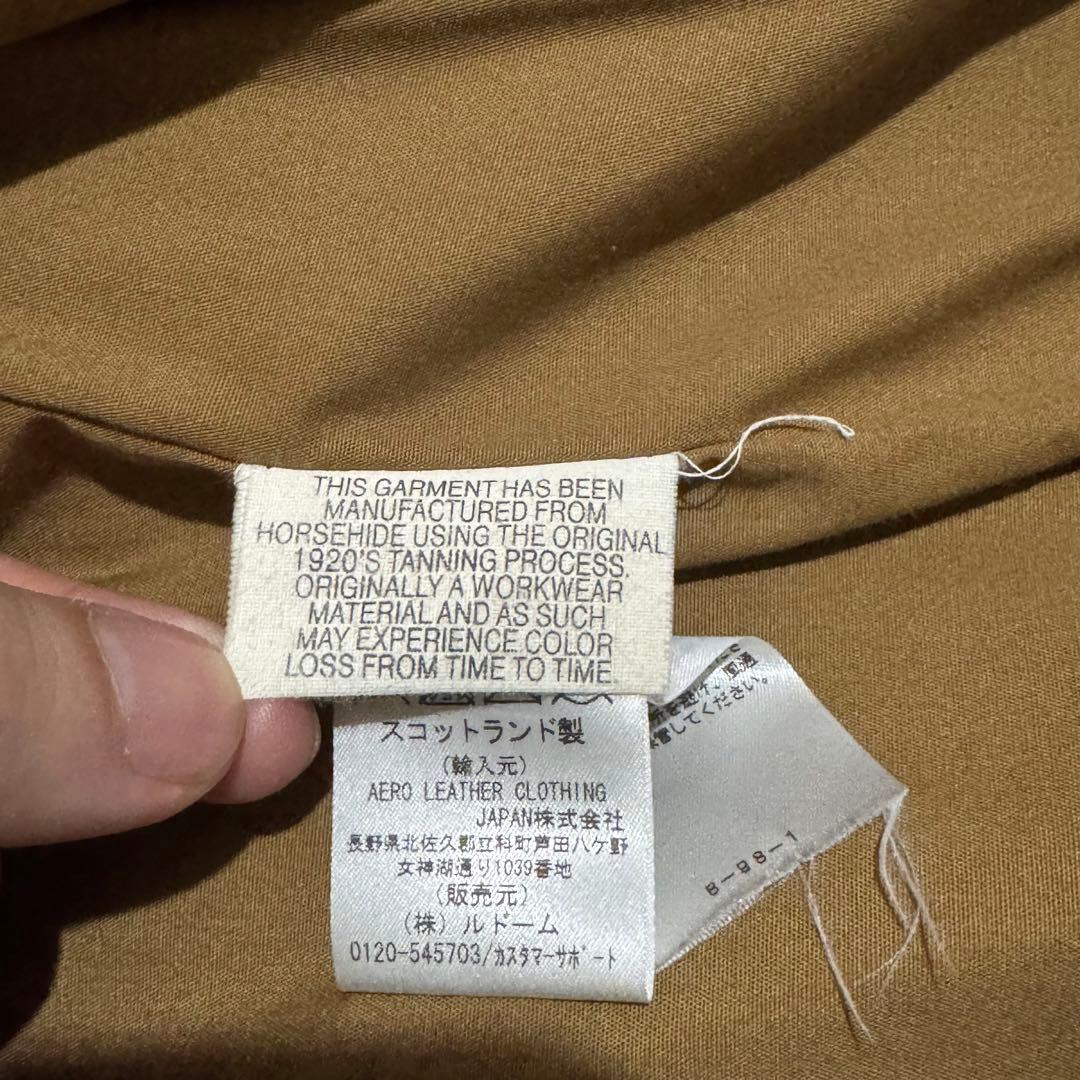 【極美品】AERO LEATHER EDIFICE別注 ホースハイド ブラック