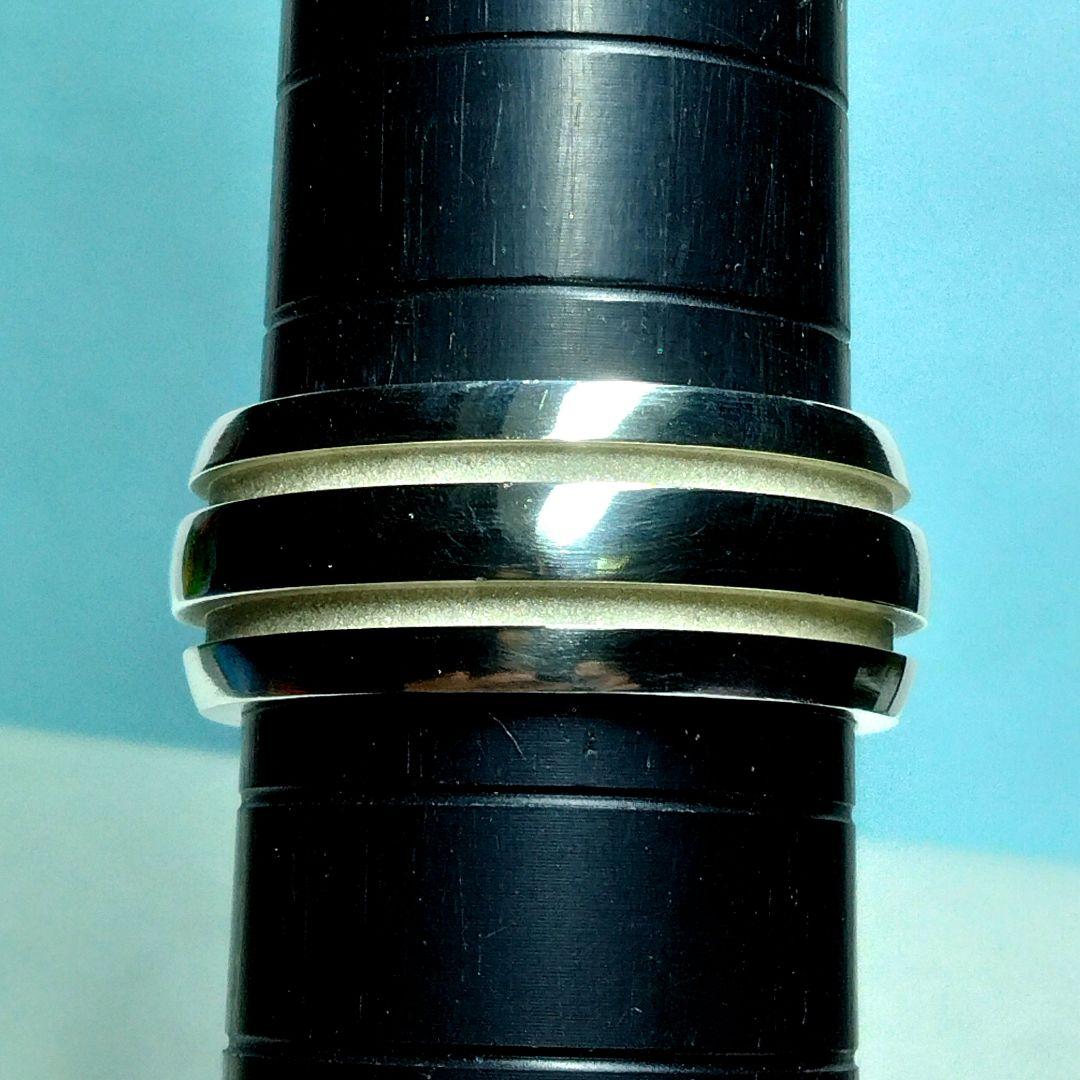 ティファニーグルーブドダブルリング　19.5号　新品仕上げ　無傷未使用に近い