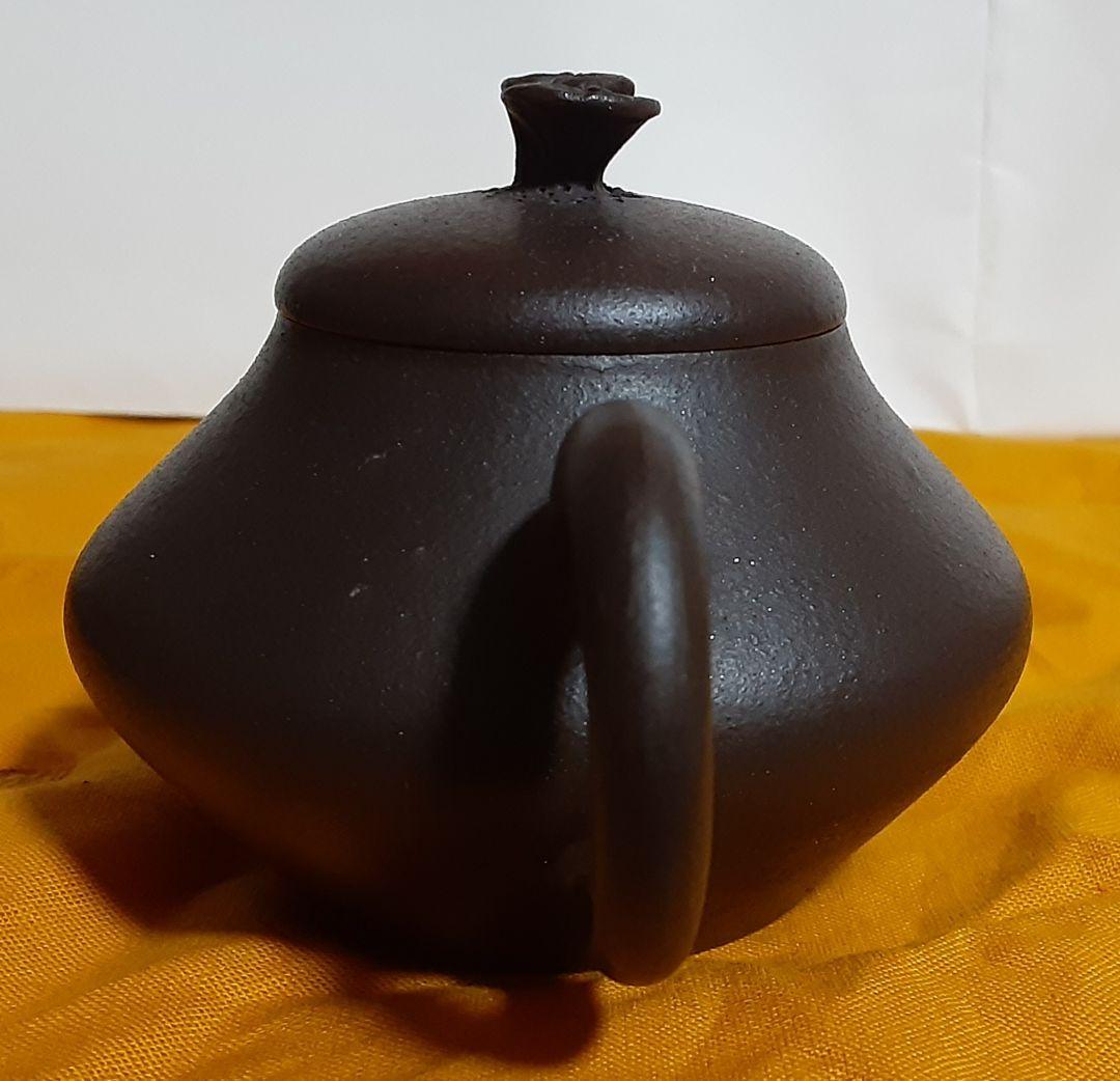 人間国宝　三代　山田常山　梨皮烏泥茶銚　霊芝摘　急須　KS