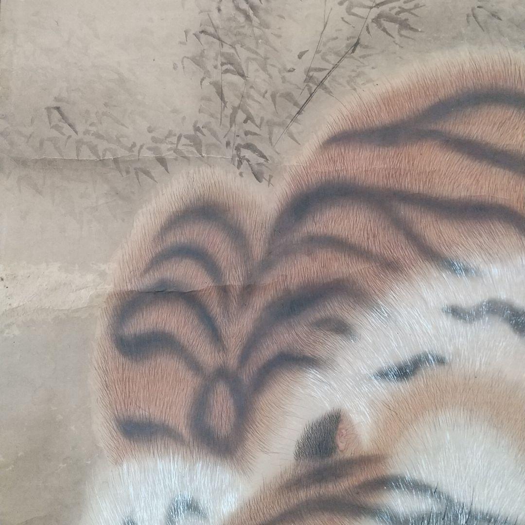 江戸絵画  虎  掛け軸  肉筆  江戸時代  貴重  骨董  茶道具