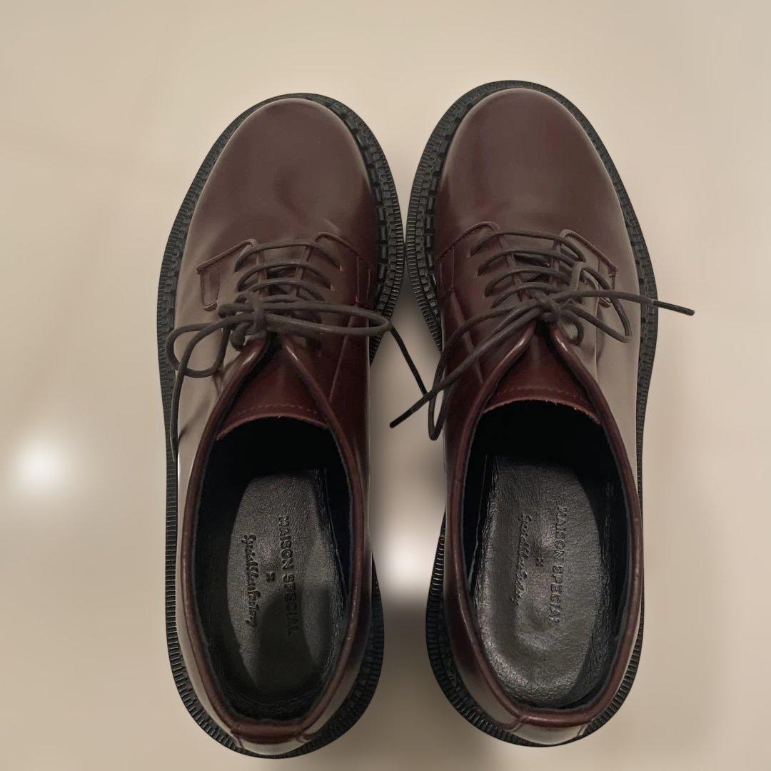 限定値下MAISON SPECIAL ビブラムタンクソールプレーントゥシューズ