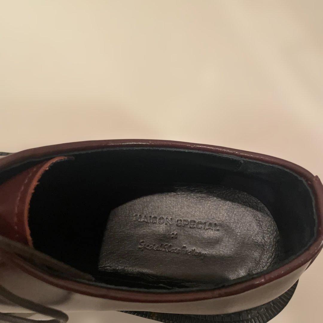 限定値下MAISON SPECIAL ビブラムタンクソールプレーントゥシューズ