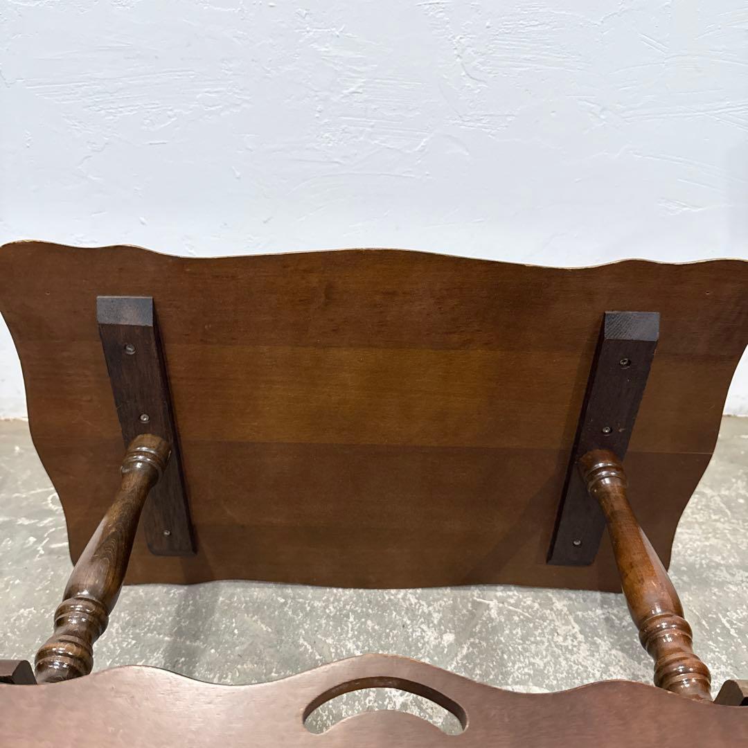 ヴィンテージ　サイドテーブル　マガジンラック付き