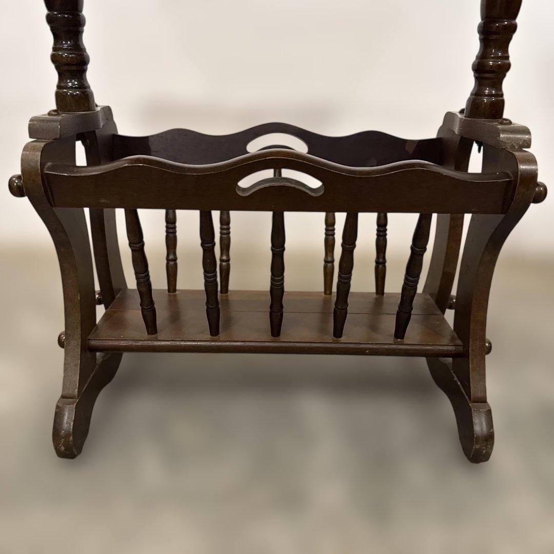 ヴィンテージ　サイドテーブル　マガジンラック付き