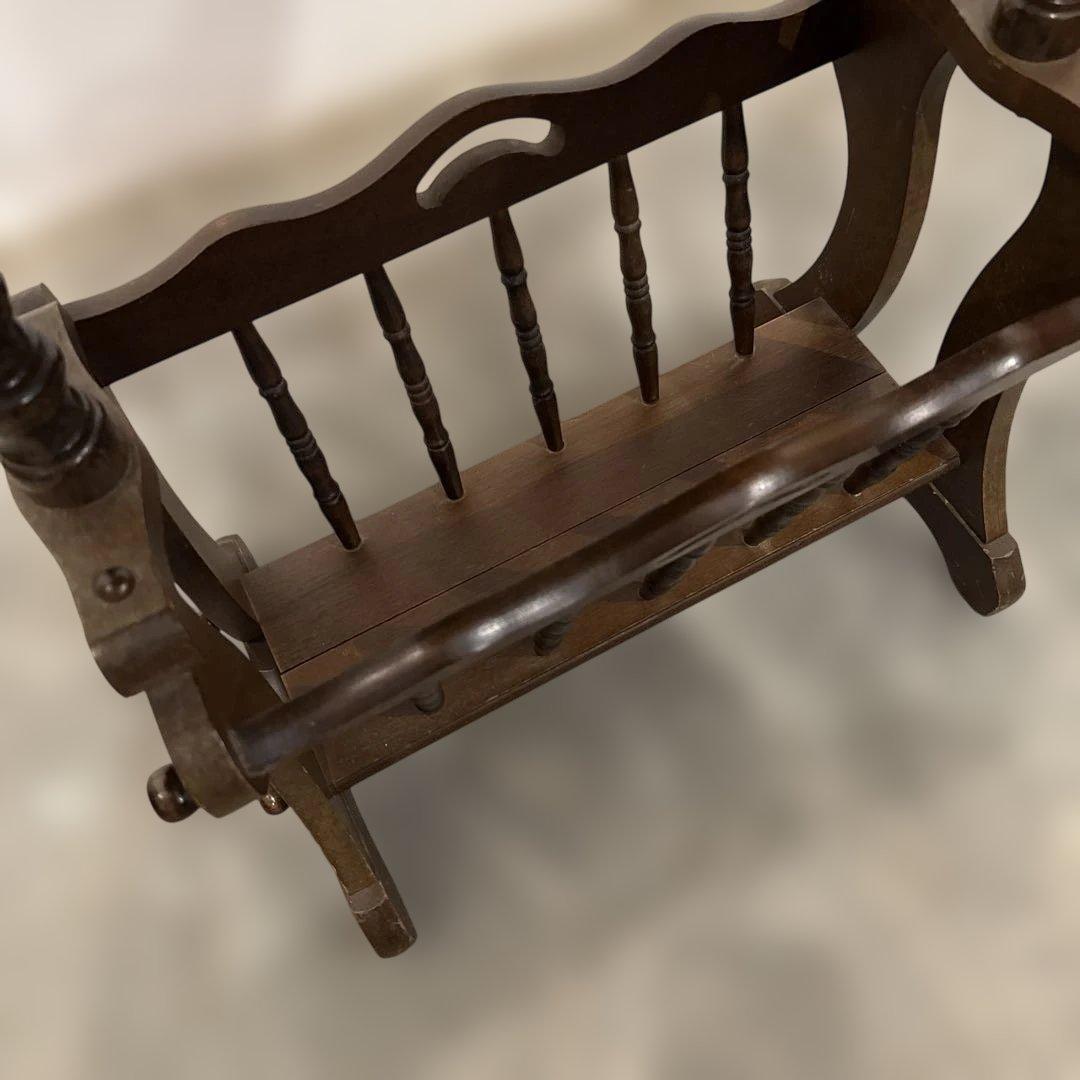 ヴィンテージ　サイドテーブル　マガジンラック付き