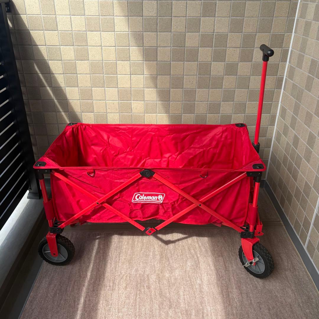 Coleman コールマン キャリーカート アウトドアワゴン　レッド　赤色