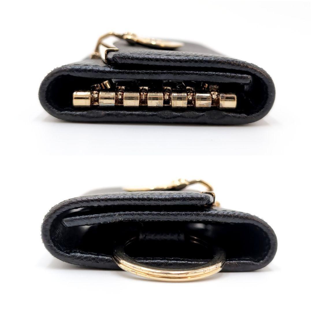 サルヴァトーレフェラガモ　ガンチーニ　6連キーケース　キーリング　ブラック　ネロ