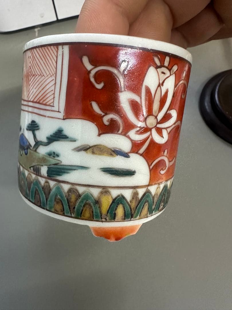 古伊万里赤絵香炉　灰入れ