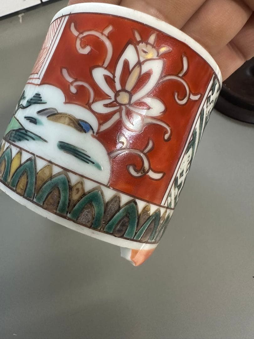 古伊万里赤絵香炉　灰入れ