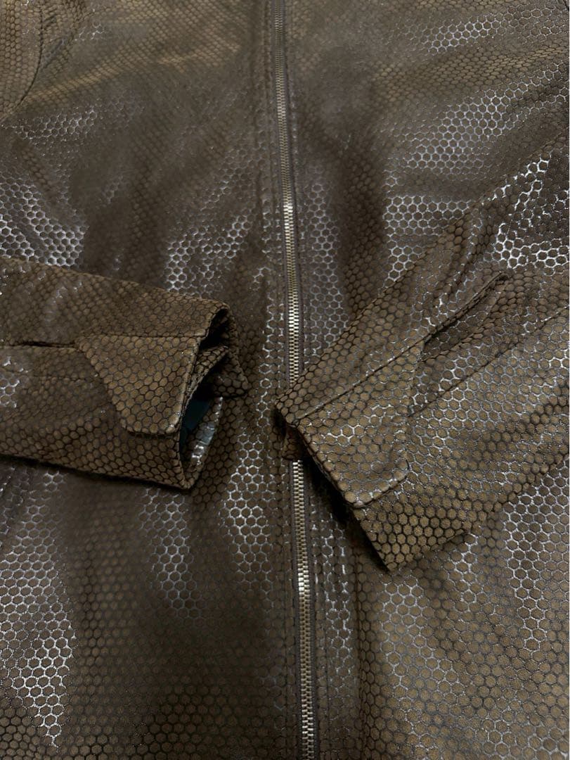 エンポリオアルマーニ シングルライダース レザージャケット 牛革 サイズ50