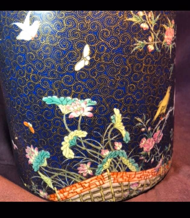 大清乾隆年製　花鳥文筆頭