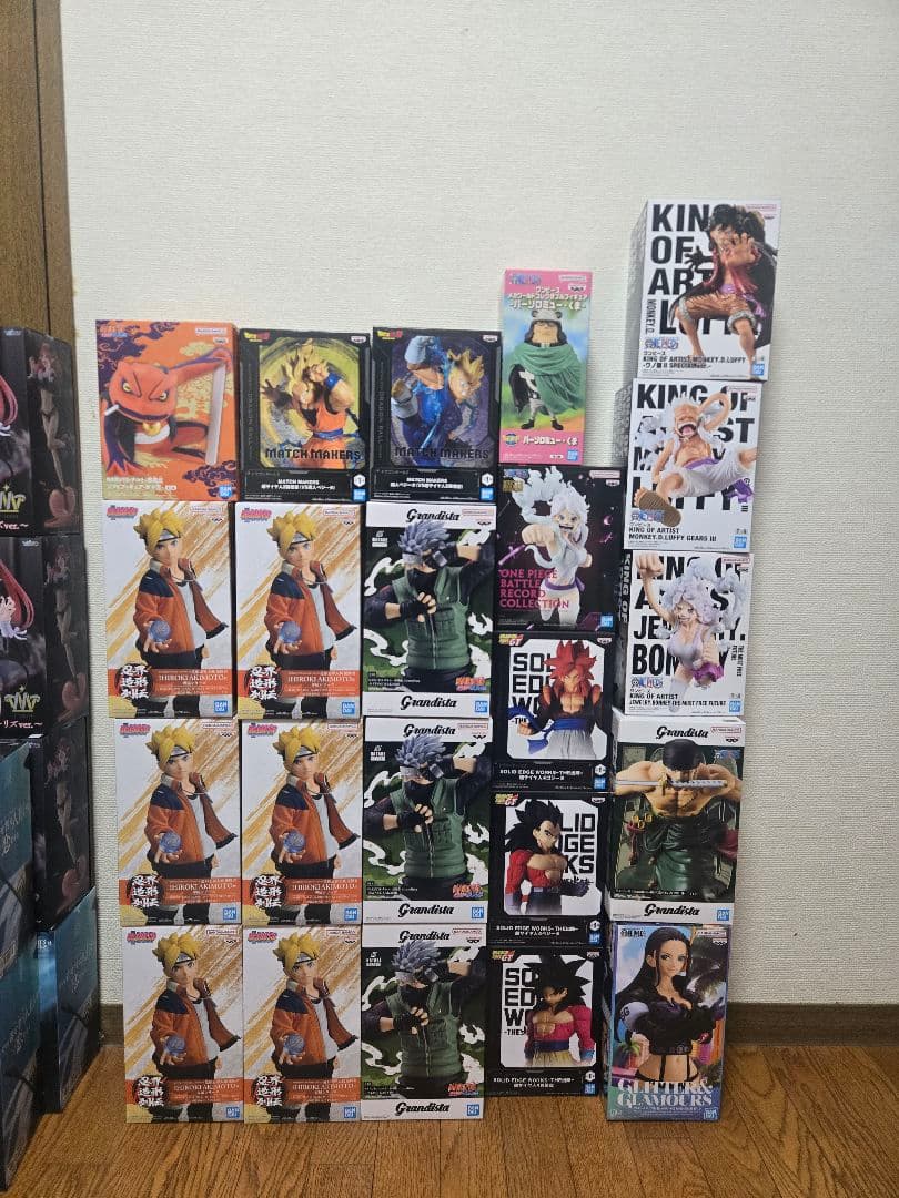 ドラゴンボール&ナルト&ワンピースプライズフィギュア22体まとめ売り