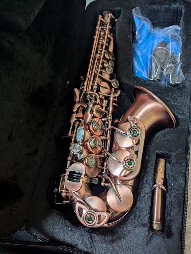 カーブド　ソプラノサックス　ノーブランド