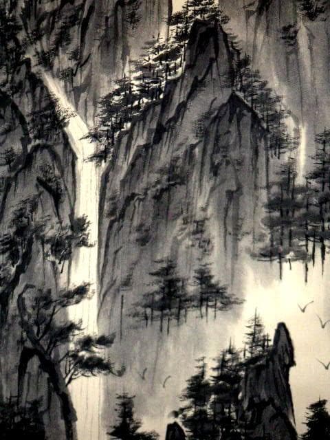 ♥掛軸　桂林山水　児玉 三鈴 　掛け軸　共箱付き　骨董品