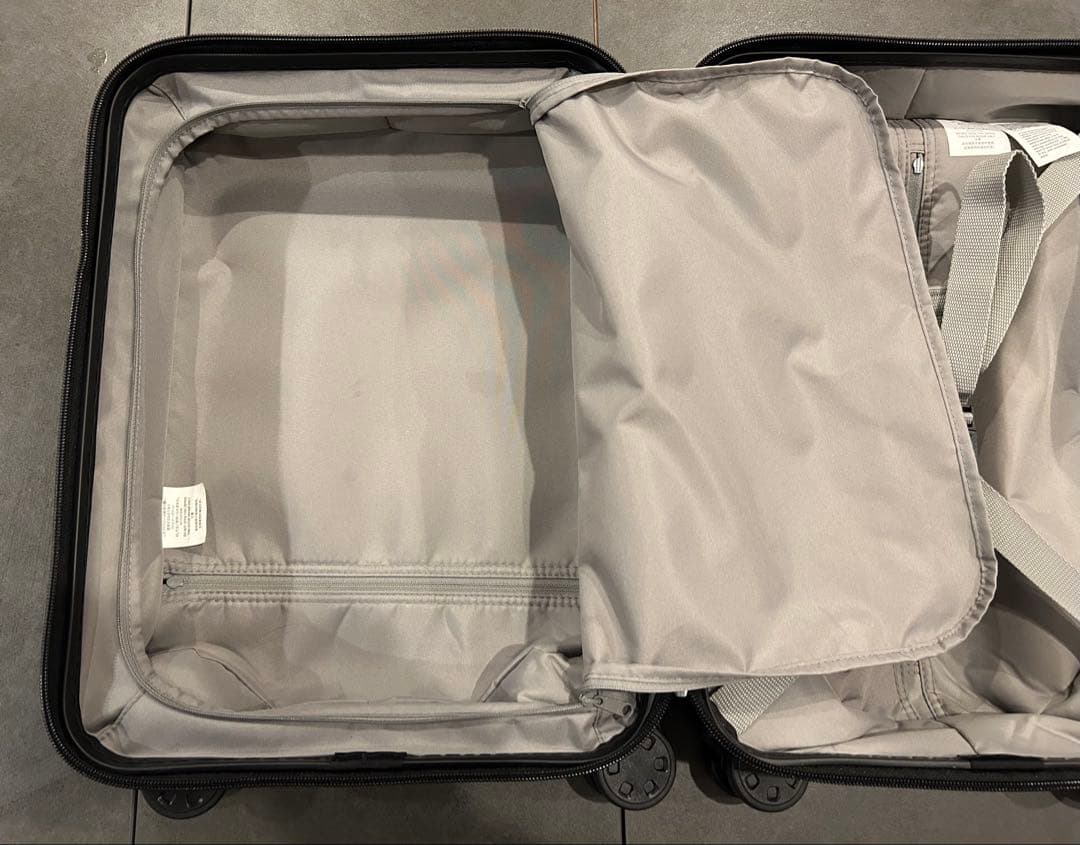 【美品】無印良品 バーを自由に調節できる ハードキャリーケース 20L ブラック