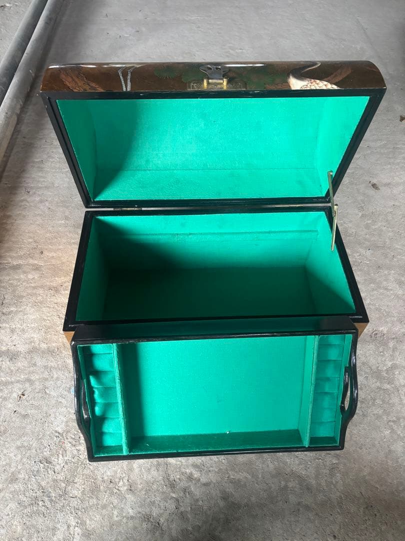 韓国 中国 唐木 螺鈿 青貝 螺鈿象嵌 ジュエリーボックス　小物箪笥