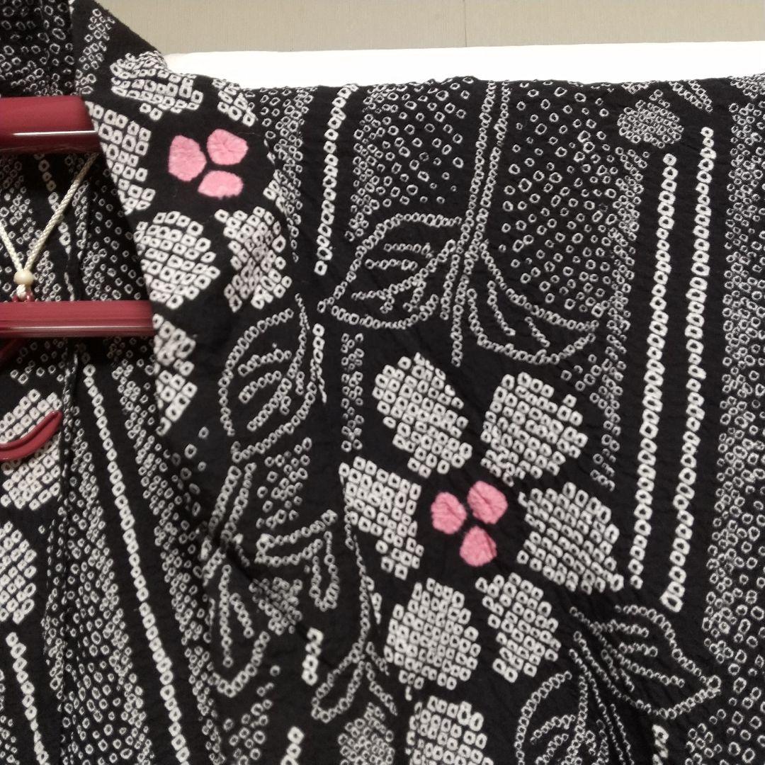 東京ますいわ屋 有松絞り浴衣 濃紺 身丈144