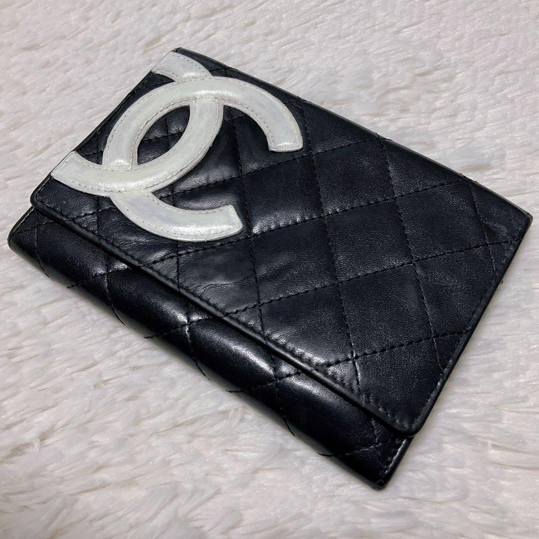 ♡希少♡CHANEL 二つ折り財布 カンボンライン マトラッセ ココマーク 黒