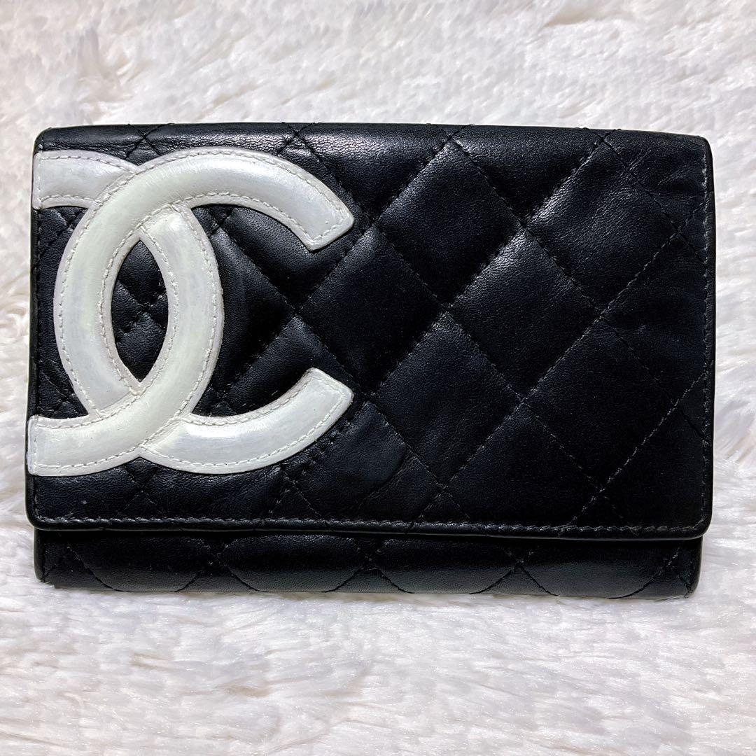 ♡希少♡CHANEL 二つ折り財布 カンボンライン マトラッセ ココマーク 黒