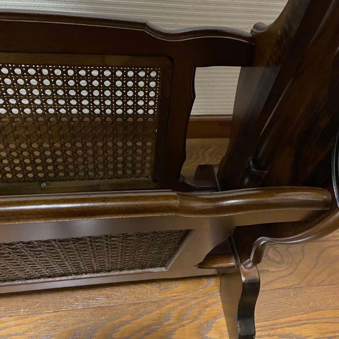 美品　オールドカリモク　サイドテーブル　マガジンラック付き　コロニアル