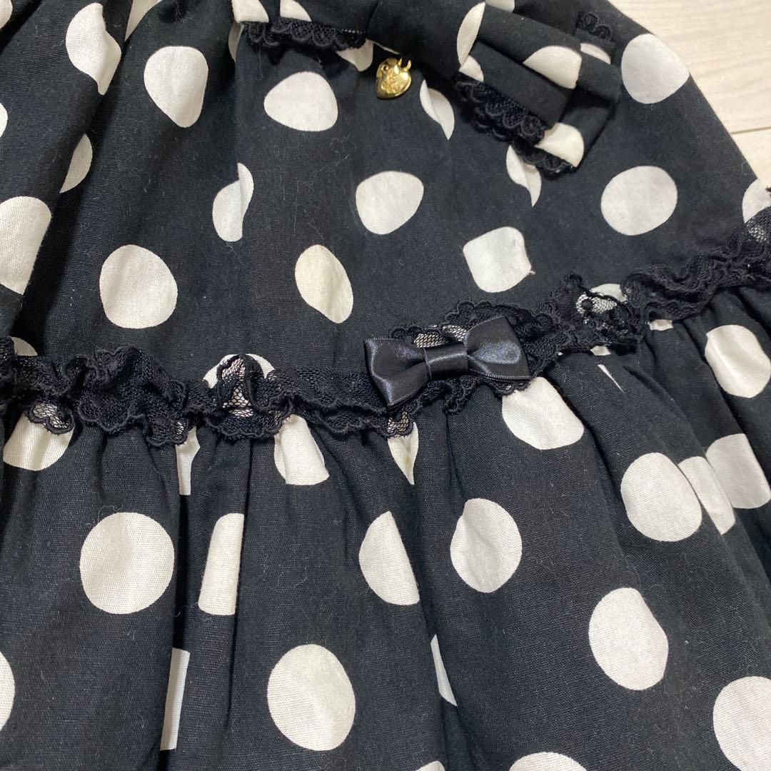 Angelic Pretty 水玉　スカート ひざ丈　リボン