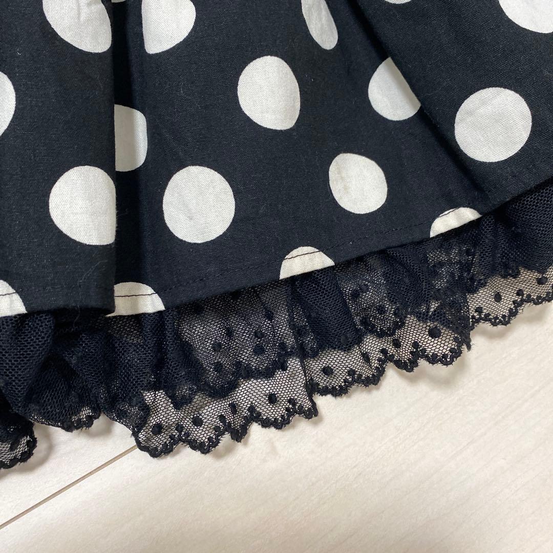 Angelic Pretty 水玉　スカート ひざ丈　リボン