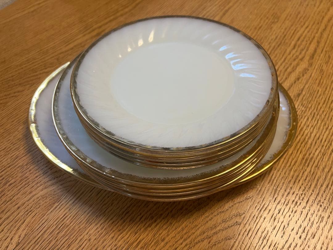 ファイヤーキング ゴールドリム お皿9枚セット